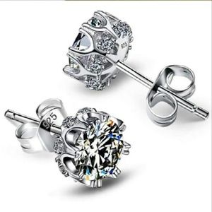 Jewelry - Silver round simulated solitaire diamond Earrings Jewelry - Silver round simulated solitaire diamond Earrings